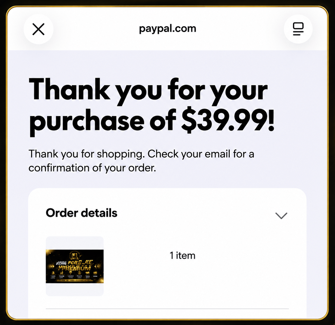 Verified Purchase — $39.99 — Authentic evidence